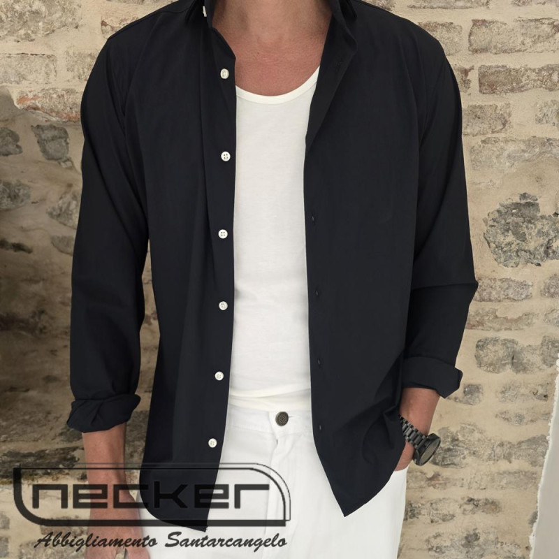 CAMICIA ADAM 900 NERA COL 163