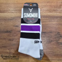 CALZINO STRIPE BLACK PURPLE S073